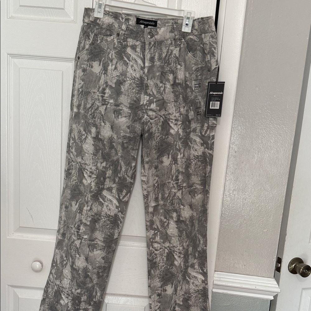 Aeropostale Gray Patterned carpenter pants for men